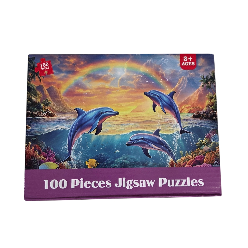 🔥4/$20 Dolphin Jigsaw Puzzle NEW -100 Pieces (15 X 10.6 Inches) *AGES 3 & UP*
